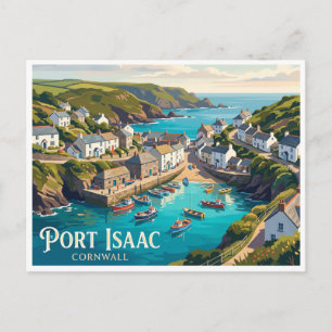 Port Isaac England Postkarte