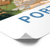 Port Isaac England Travel Print Poster (Ecke)