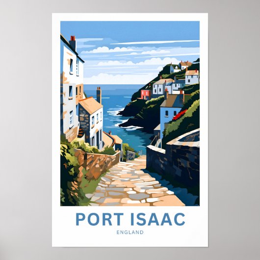 Port Isaac England Travel Print Poster (Vorne)