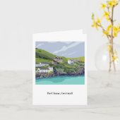 Port Isaac Notecard - mit anpassbarem Text Karte (Gelbe Blume)