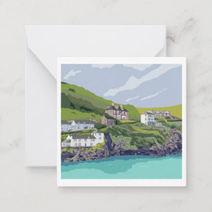 Port Isaac - Port Wen Postcard Style Notecard Mitteilungskarte