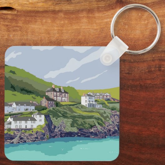 Port Isaac - Port Wen Schlüsselanhänger (Rückseite)