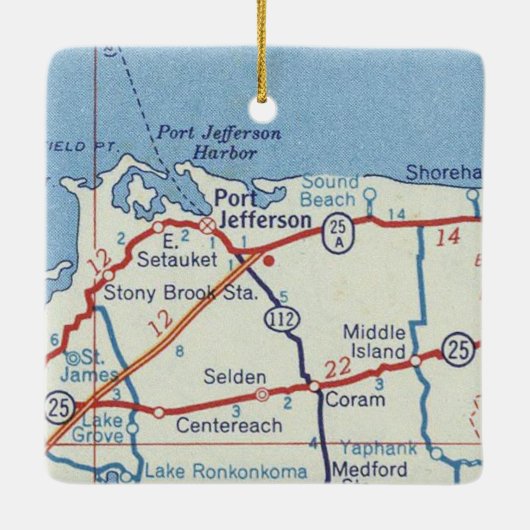 Port Jefferson NY Keramikornament (Rückseite)