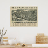 Port Jervis, NY Panoramic Map - 1920 Poster (Küche)