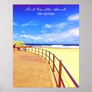 Port Kembla Wollongong Beach NSW Poster