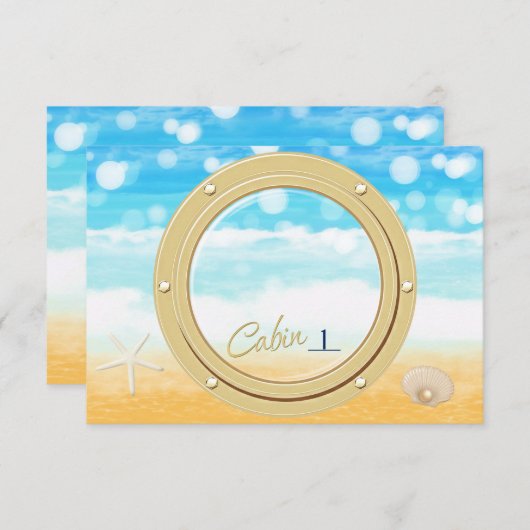 Port-Loch-Kreuzfahrtkarte Einladung (Vorne/Hinten)