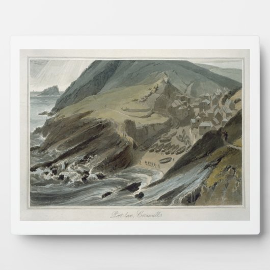 Port Looe, Cornwall von "A Voyage Around Great B Fotoplatte (Vorderseite)
