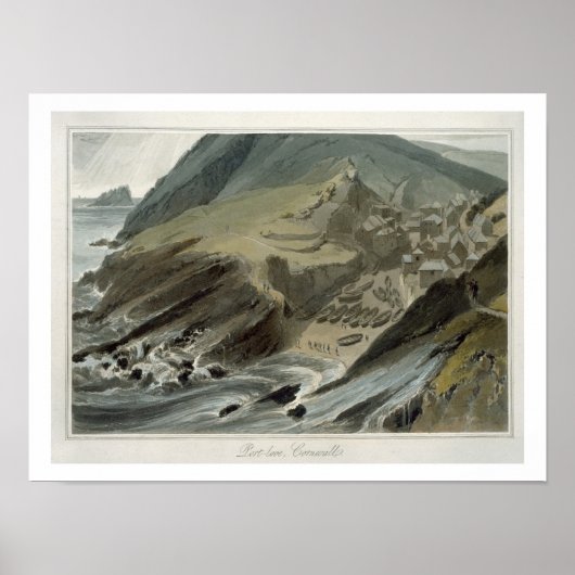 Port Looe, Cornwall von "A Voyage Around Great B Poster (Vorne)