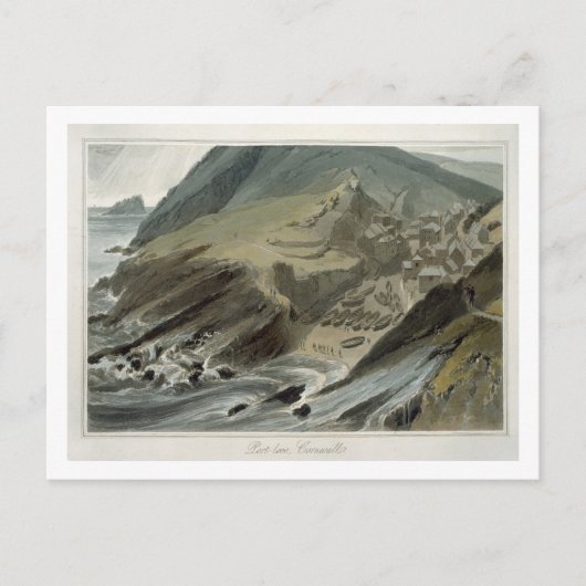 Port Looe, Cornwall von "A Voyage Around Great B Postkarte (Vorderseite)