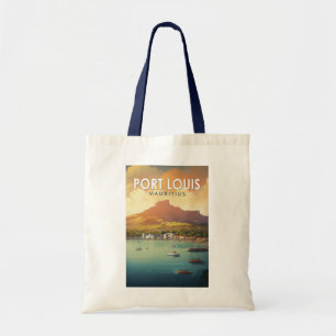 Port Louis Mauritius Reise Kunst Vintage Tragetasche