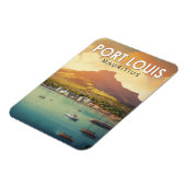 Port Louis Mauritius Reisen Kunst Vintag Magnet (Linke Seite)