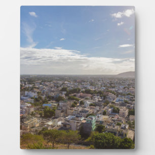 Port Louis Panoramische Hauptstadt Mauritius am Ta Fotoplatte