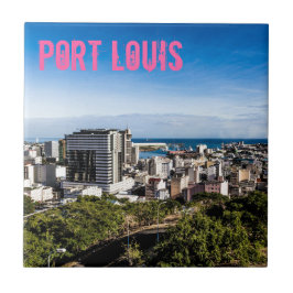 Port Louis Skyline Hauptstadt Mauritius Fliese