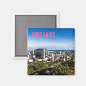 Port Louis Skyline Hauptstadt Mauritius Magnet (Vorderseite/Rückseite)