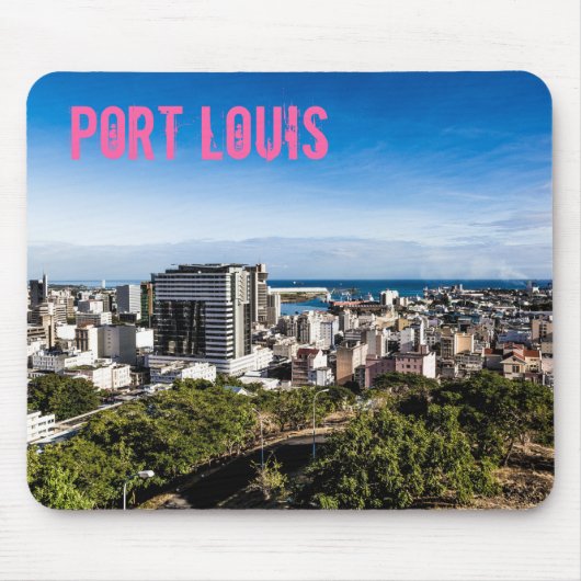 Port Louis Skyline Hauptstadt Mauritius Mousepad (Vorne)