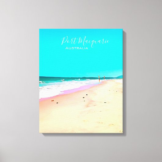 Port Macquarie Beach Szene Australien Leinwanddruck (Vorderseite)