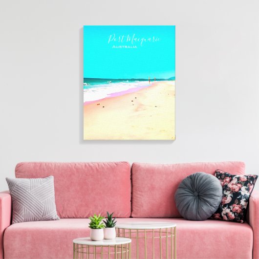 Port Macquarie Beach Szene Australien Leinwanddruck (Insitu (Wohnzimmer))