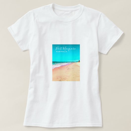 Port Macquarie Beach Szene Australien T-Shirt (Design vorne)