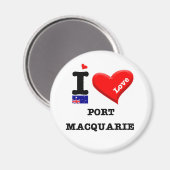 PORT MACQUARIE - I Liebe Magnet (Vorderseite/Rückseite)