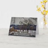 "Port of St Paul Riverboat" Weihnachtskarte Karte (Gelbe Blume)