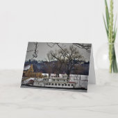 "Port of St Paul Riverboat" Weihnachtskarte Karte (Vorderseite)