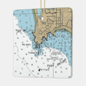 Port Orford Oregon Chart Keramikornament (Links)