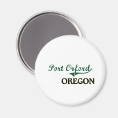 Port Orford Oregon Classic Design Magnet (Vorderseite/Rückseite)