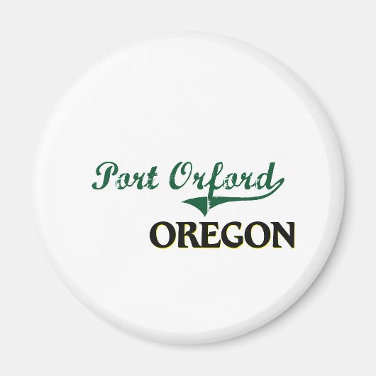 Port Orford Oregon Classic Design Magnet (Vorne)