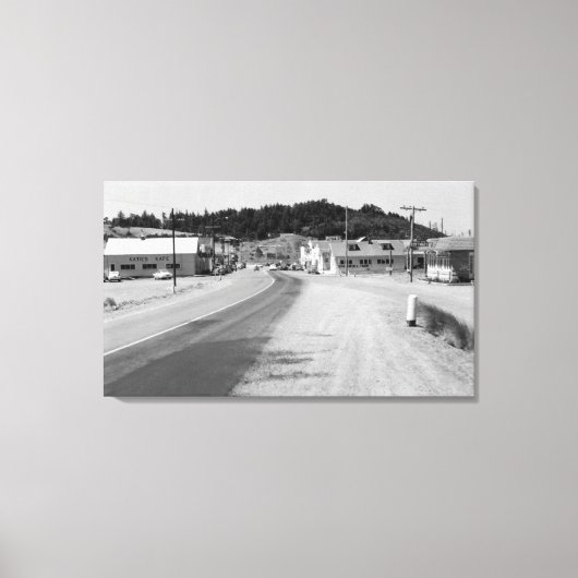 Port Orford, Oregon Town View Foto Leinwanddruck (Vorderseite)