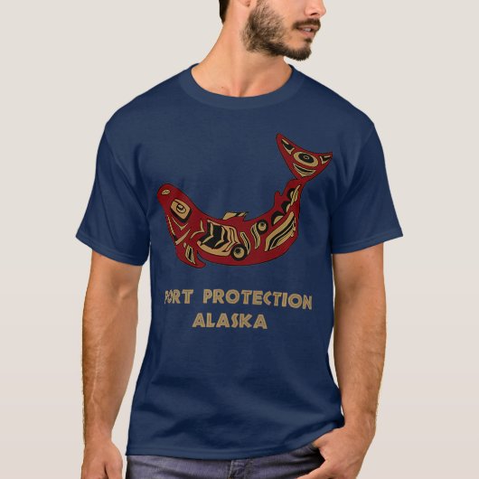 Port Protection Alaska Native American Salmon T-Shirt (Vorderseite)