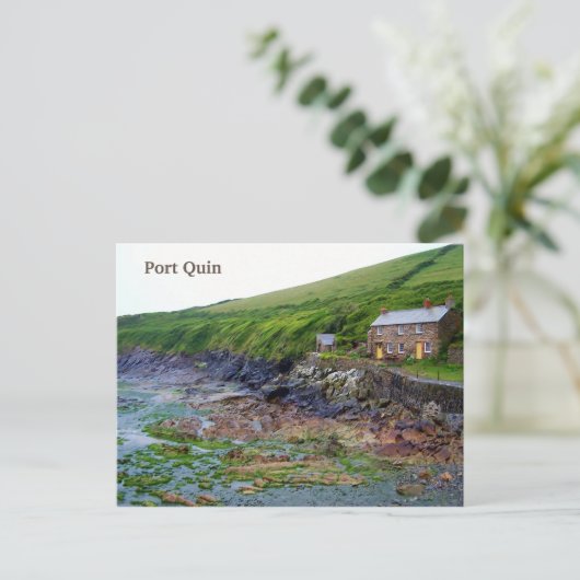 Port Quin Cornwall England Poldark Location Postkarte (Stehend Vorderseite)