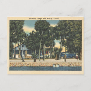 Port Richey Florida Vintag Palmetto Lodge Postkarte