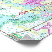 Port Richey & New Port Richey Florida Map (1954) Poster (Ecke)