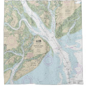 Port Royal Sound and Inland Passes Duschvorhang (Vorderseite)