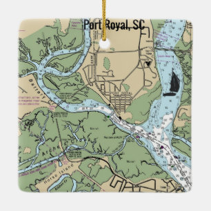 Port Royal South Carolina Chart Keramikornament