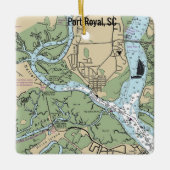 Port Royal South Carolina Chart Keramikornament (Vorderseite)