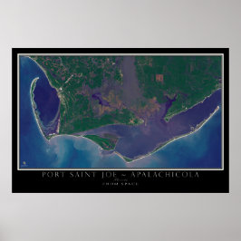 Port Saint Joe - Apalachicola Florida Satellite Poster