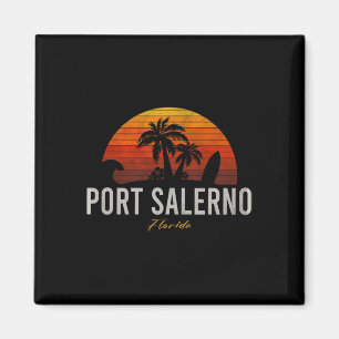 Port Salerno Florida Retro Surfer Vintage Strand Magnet