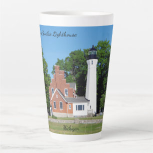 Port Sanilac Leuchtturm Latte Tasse