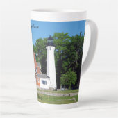 Port Sanilac Lighthouse Latte Tasse (Rechte Ecke)