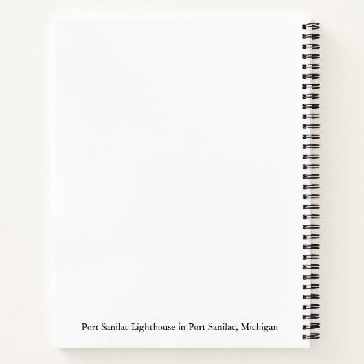 Port Sanilac Lighthouse Notebook Notizblock (Rückseite)