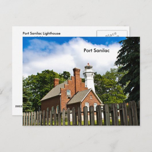 Port Sanilac Lighthouse Postkarte (Vorne/Hinten)
