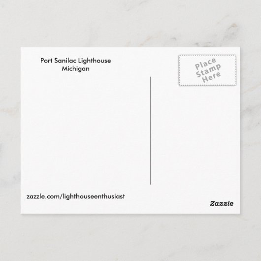 Port Sanilac Lighthouse Postkarte (Rückseite)