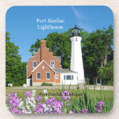 Port Sanilac Lighthouse Set von 6 Untersetzer aus (Vorderseite)