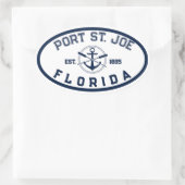 Port St. Joe Florida Beaches Navy Oars Anchor Ovaler Aufkleber (Tasche)