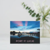 Port St. Lucie, Florida, Dock at Night Postcard Postkarte (Stehend Vorderseite)