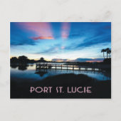Port St. Lucie, Florida, Dock at Night Postcard Postkarte (Vorderseite)