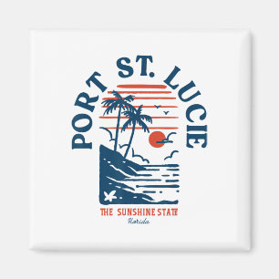 Port St. Lucie Florida Retro Surfer Vintage Strand Magnet