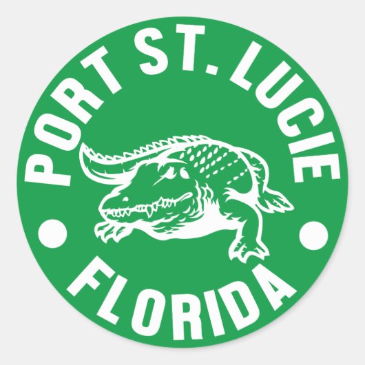 Port St. Lucie, Florida Runder Aufkleber (Vorderseite)
