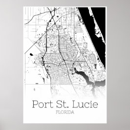 Port St. Lucie Map - Florida - City Map Poster